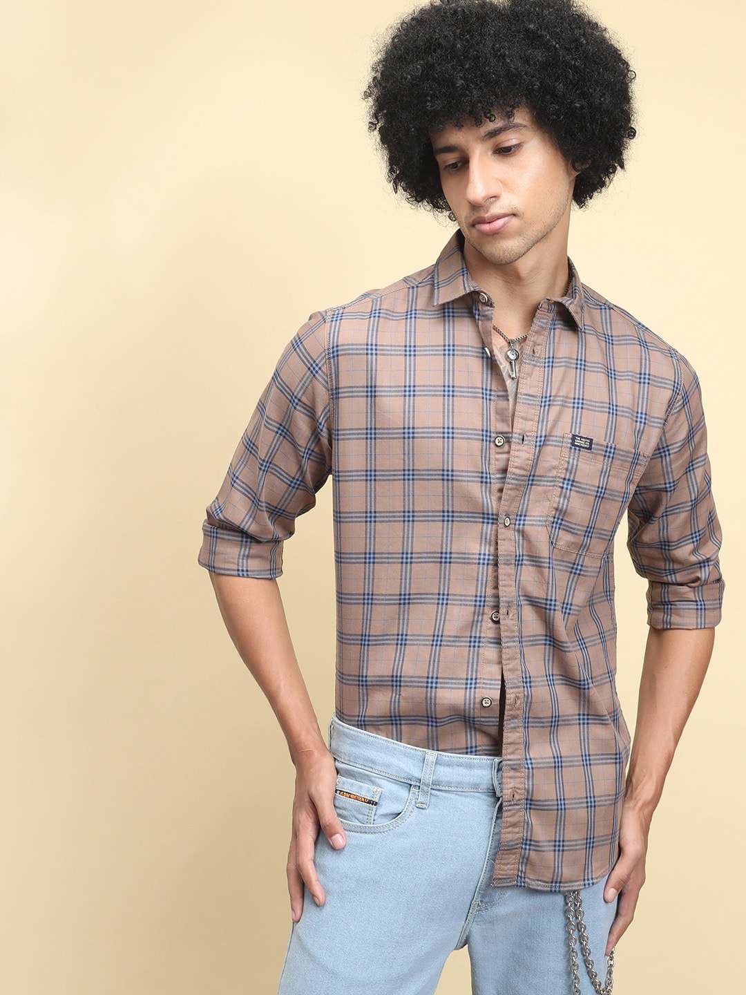 Shop Men Checked Shirt Online.