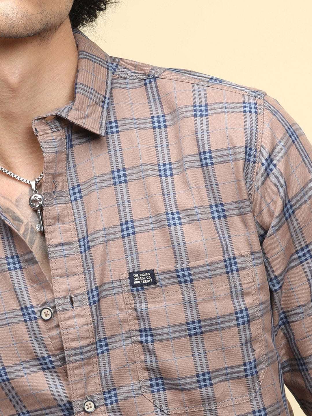 Shop Men Checked Shirt Online.