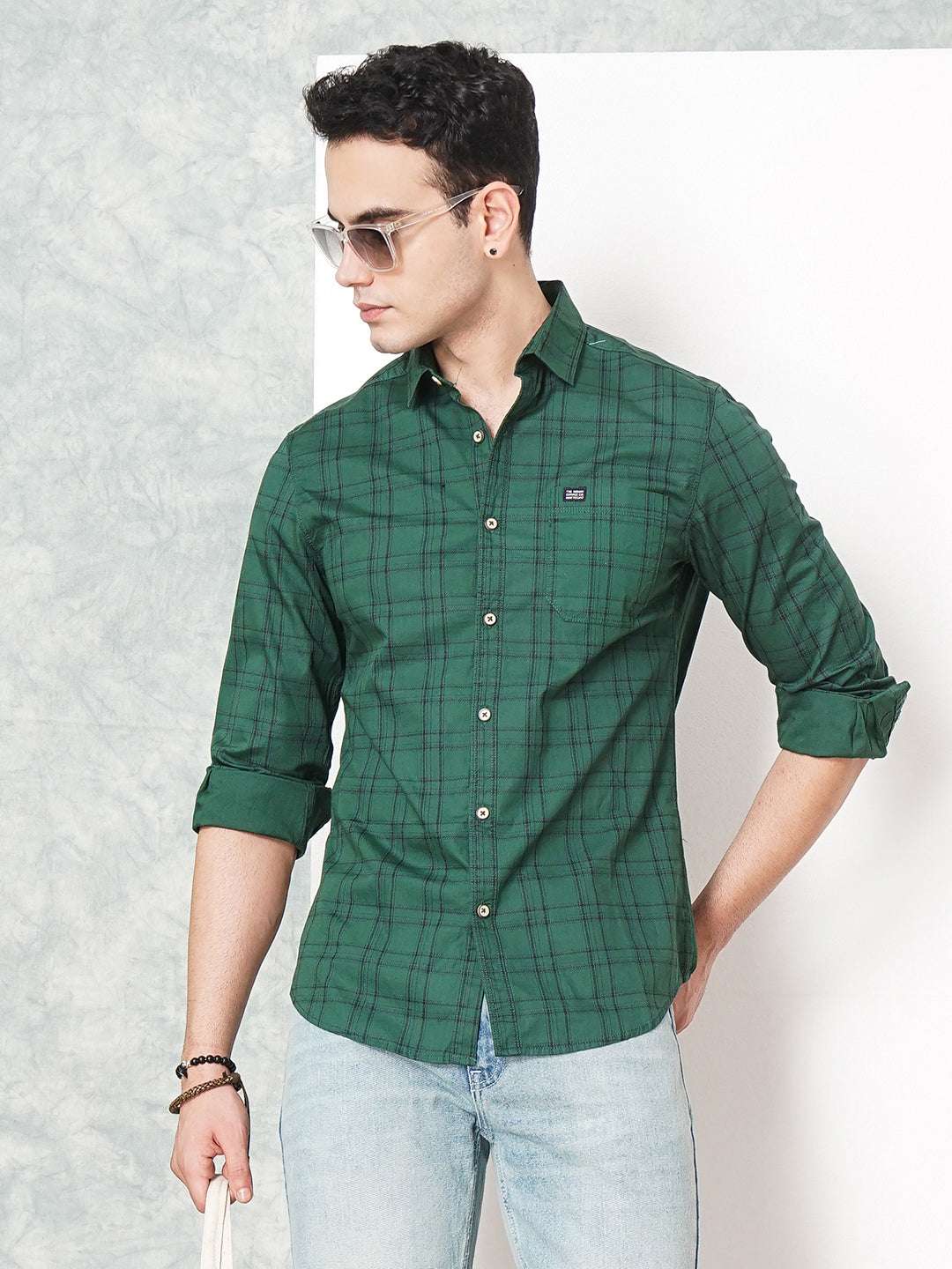 Shop Men Checks Shirt Online.