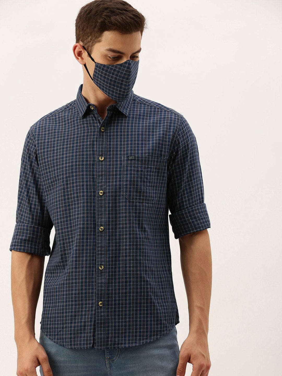 Shop Men Checked Shirt Online.