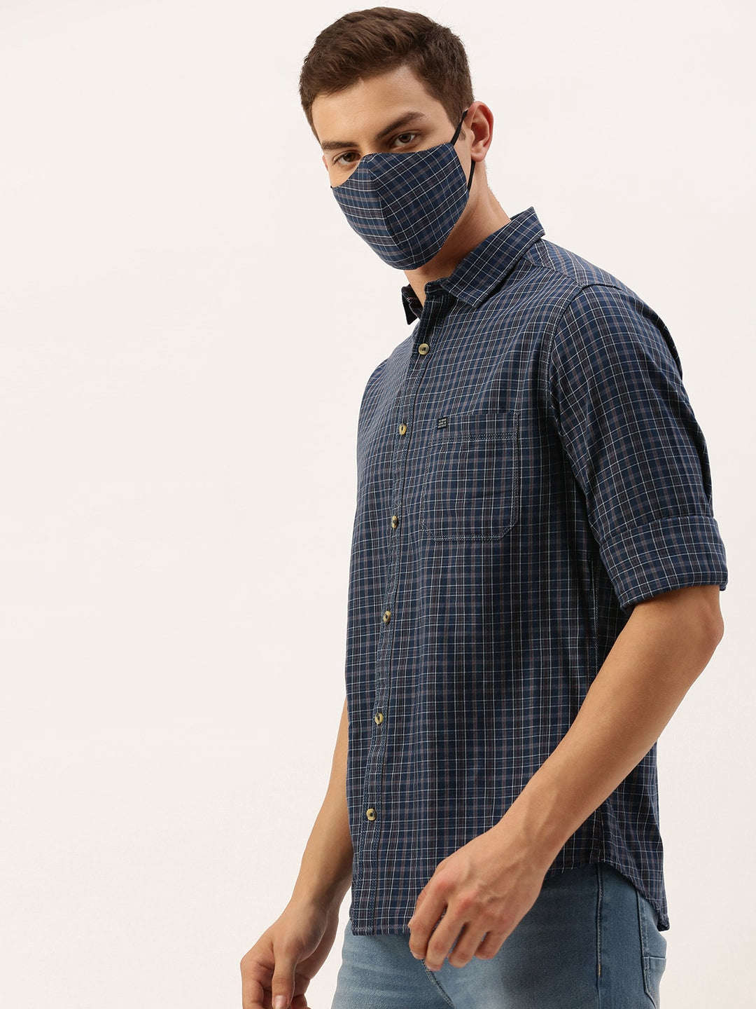 Shop Men Checked Shirt Online.