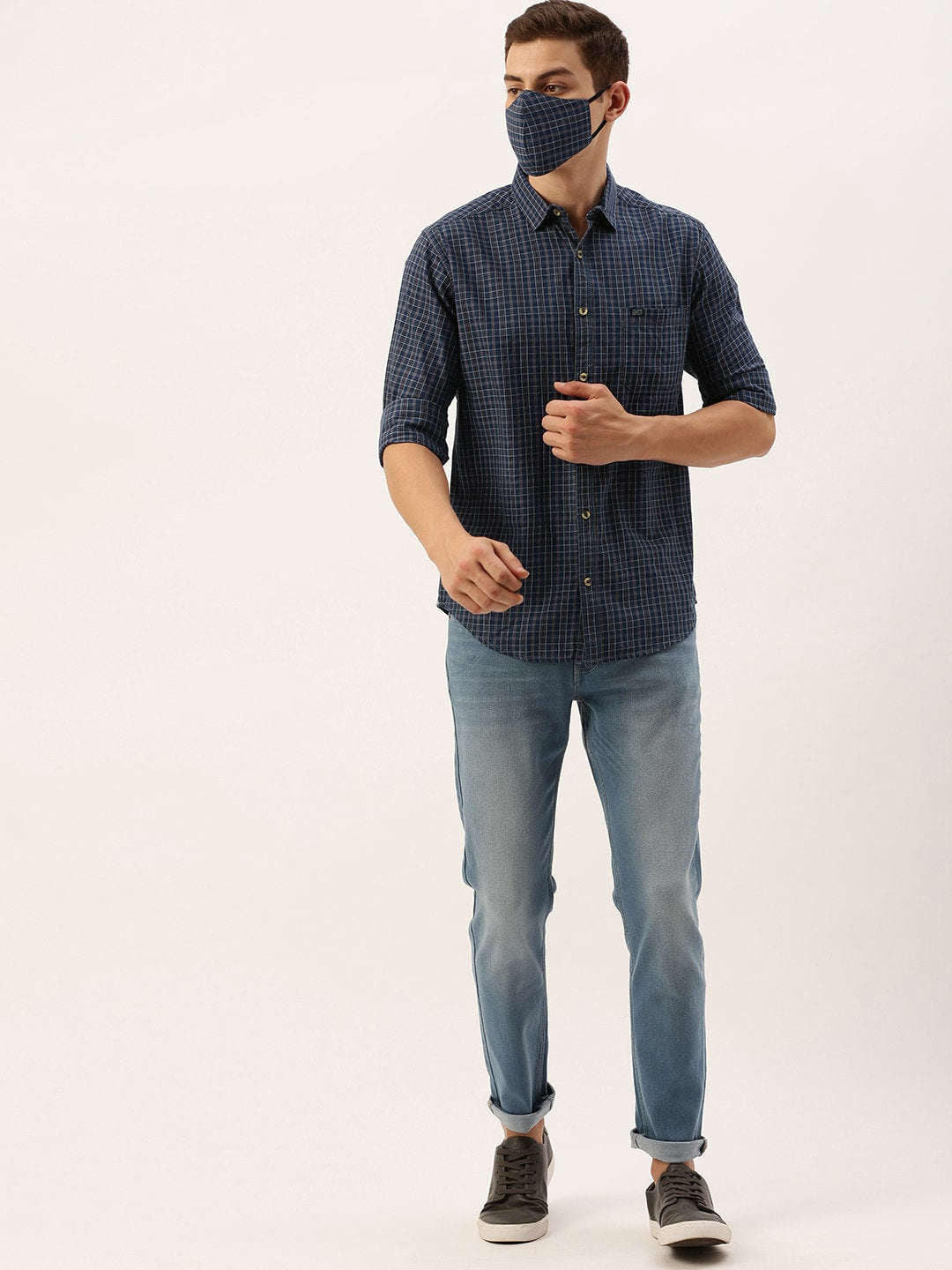 Shop Men Checked Shirt Online.