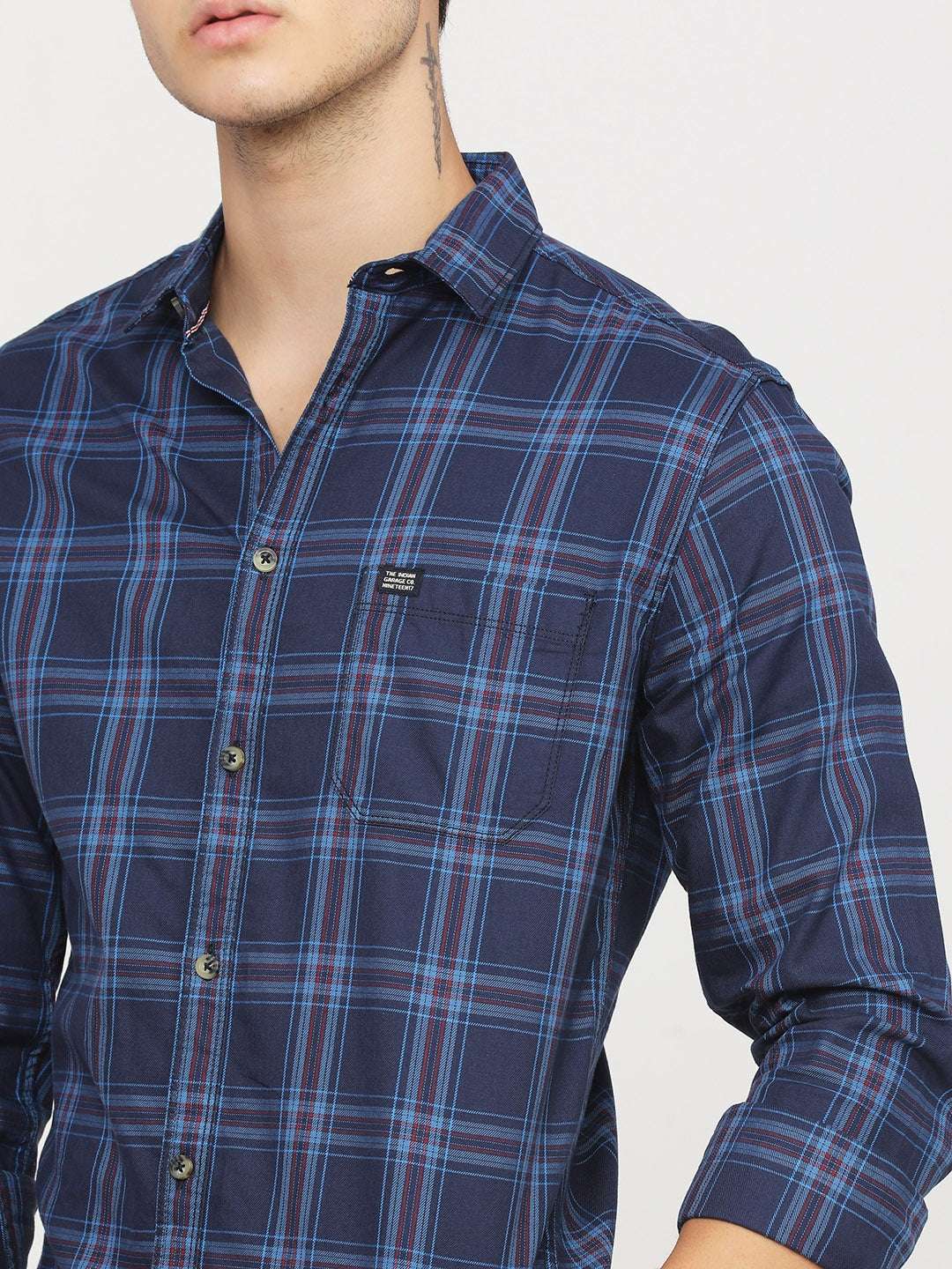 Shop Men Checked Shirt Online.