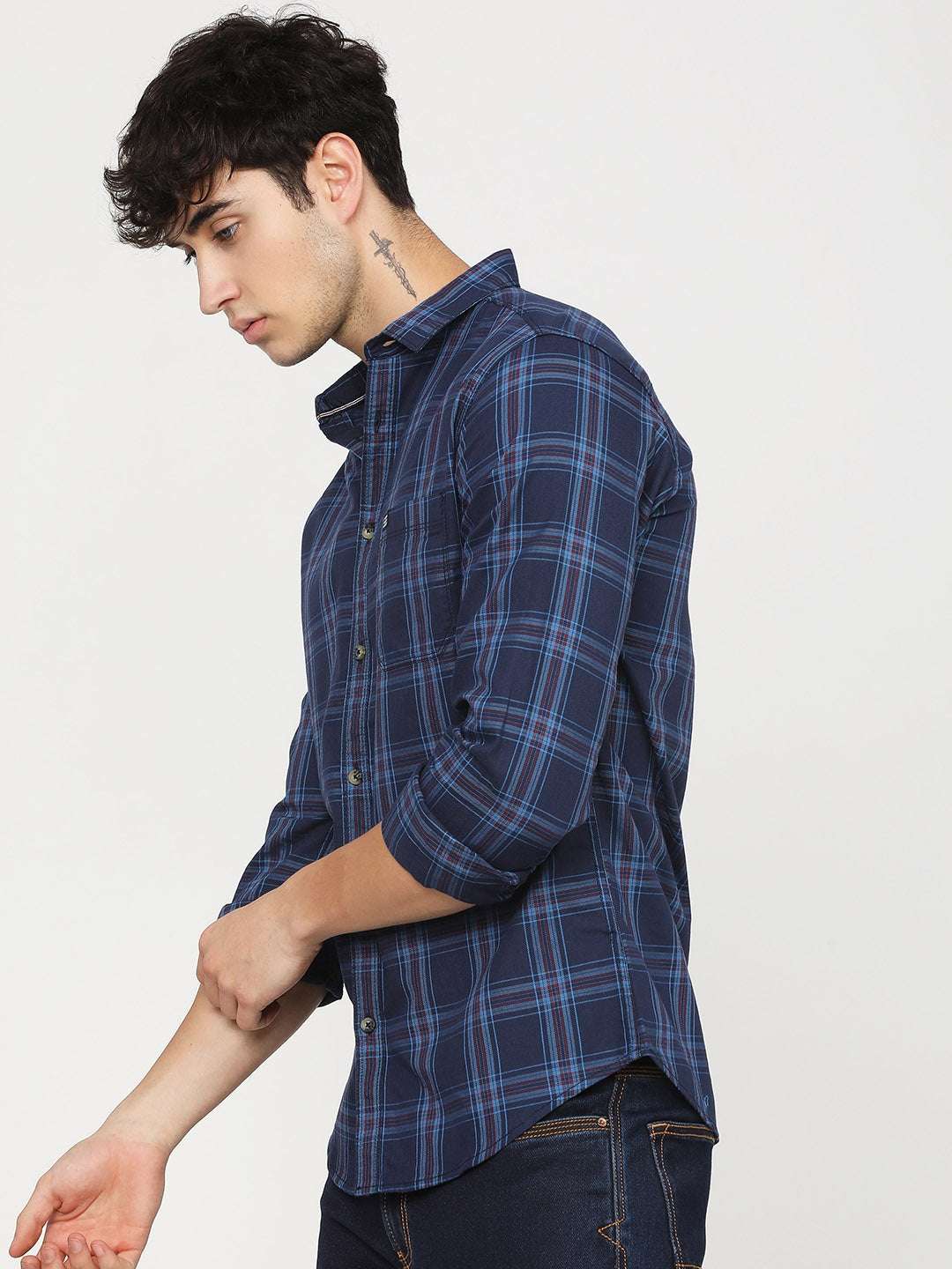 Shop Men Checked Shirt Online.