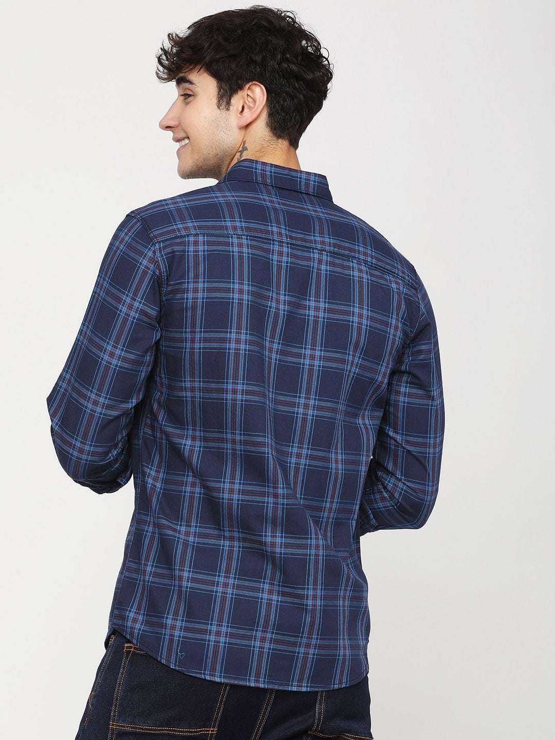 Shop Men Checked Shirt Online.