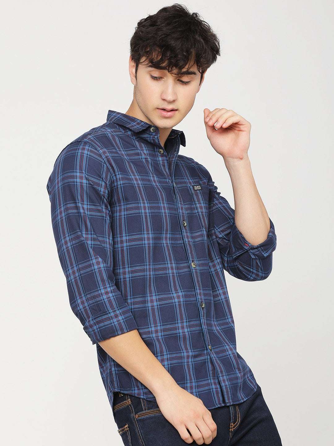 Shop Men Checked Shirt Online.