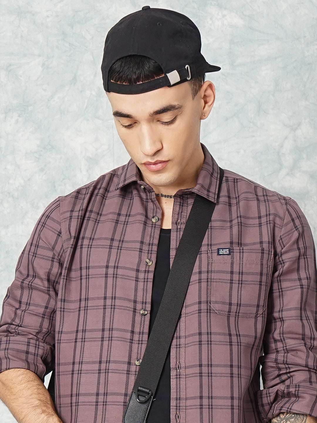 Shop Men's Checked Slim Fit Shirt Online.