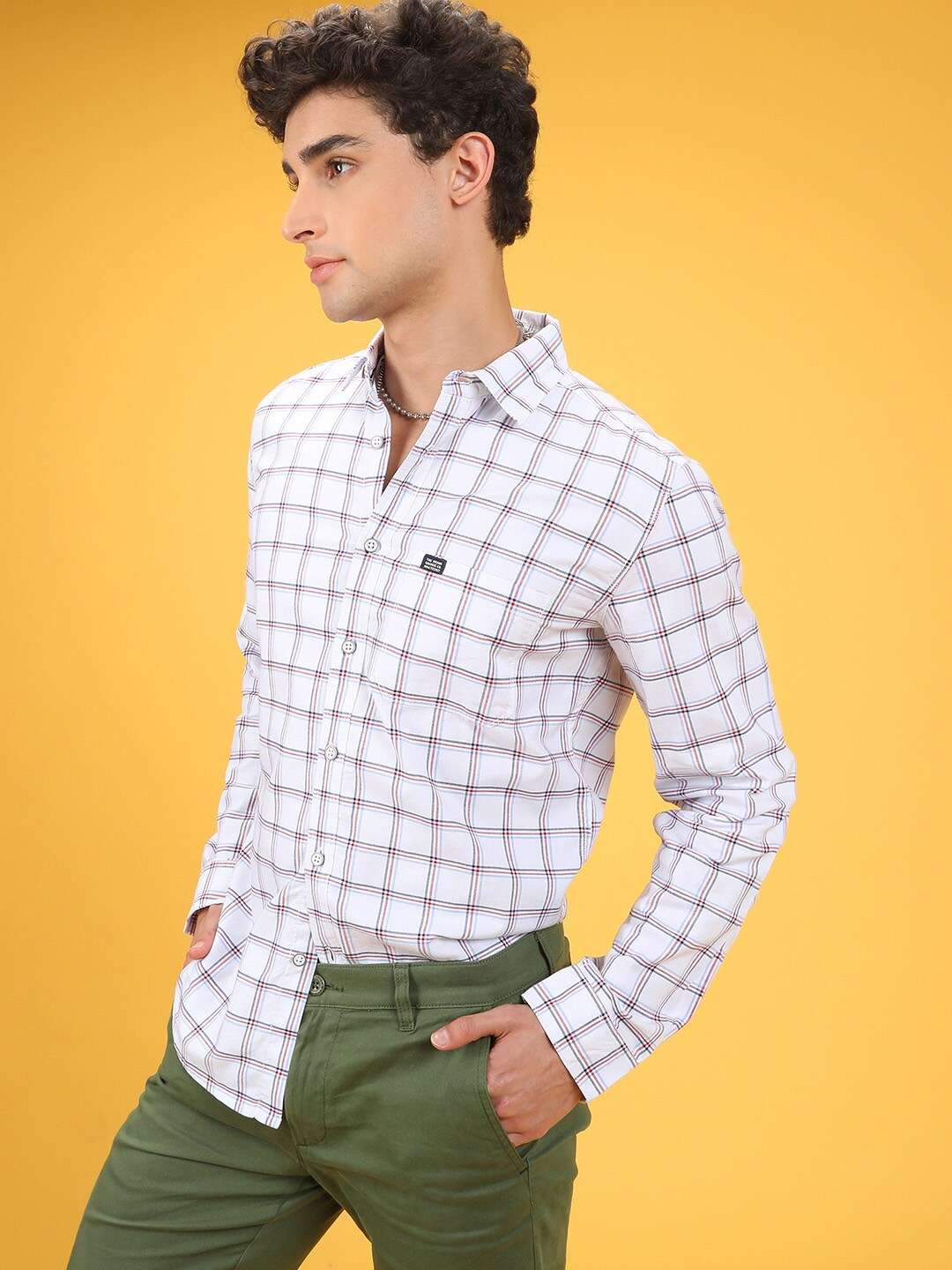 Shop Men Checked Shirt Online.