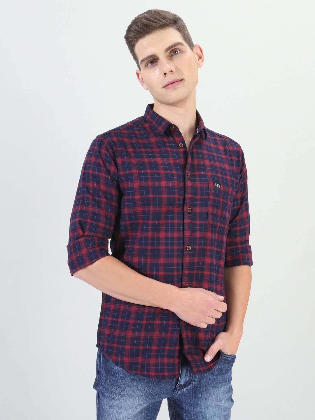 Shop Men Checks Shirt Online.