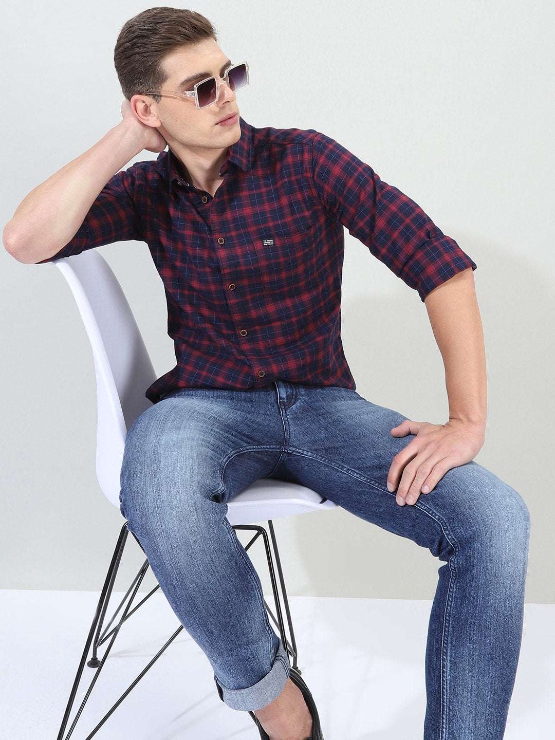 Shop Men Checks Shirt Online.