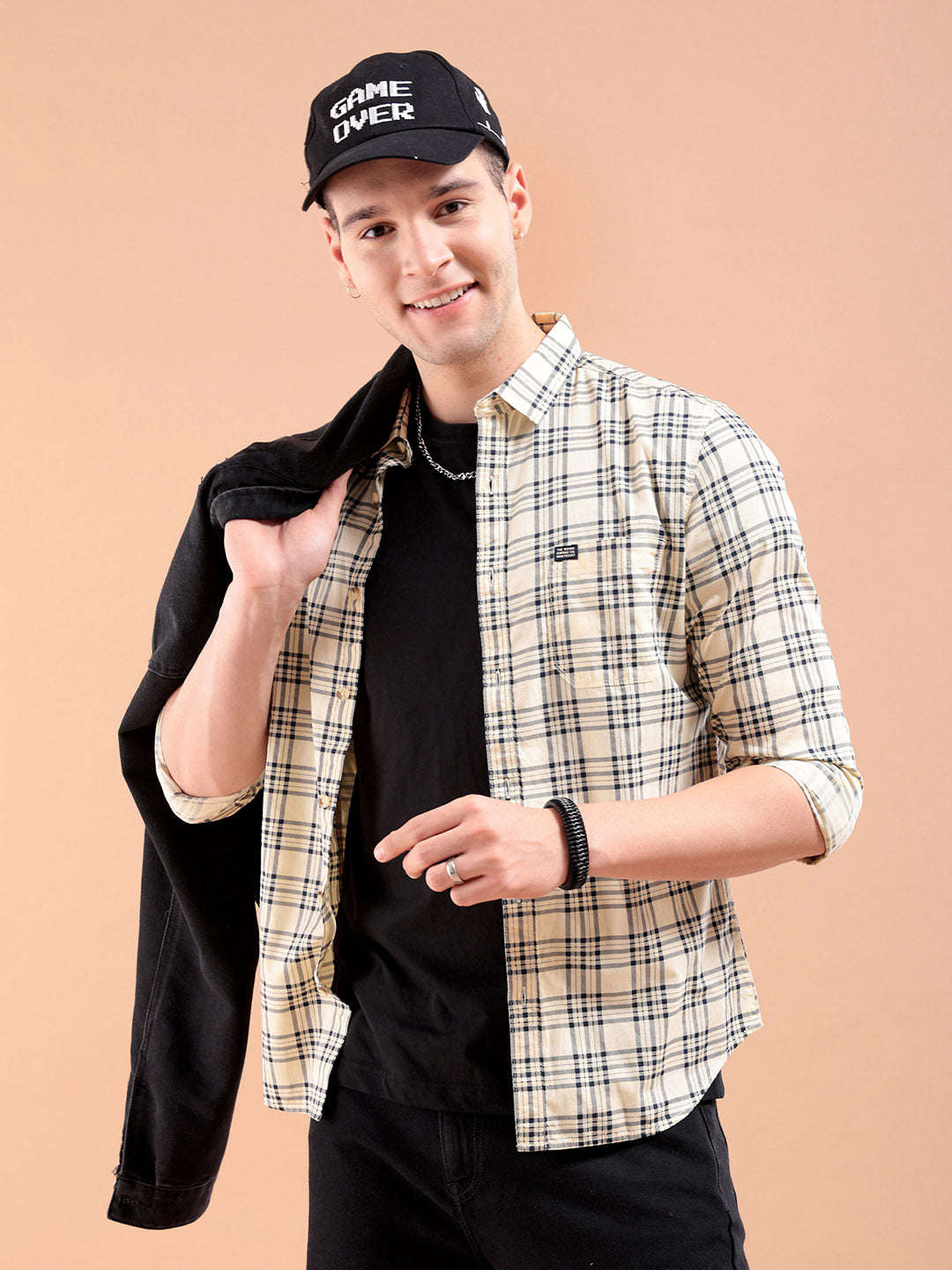 Shop Men Checked Shirt Online.