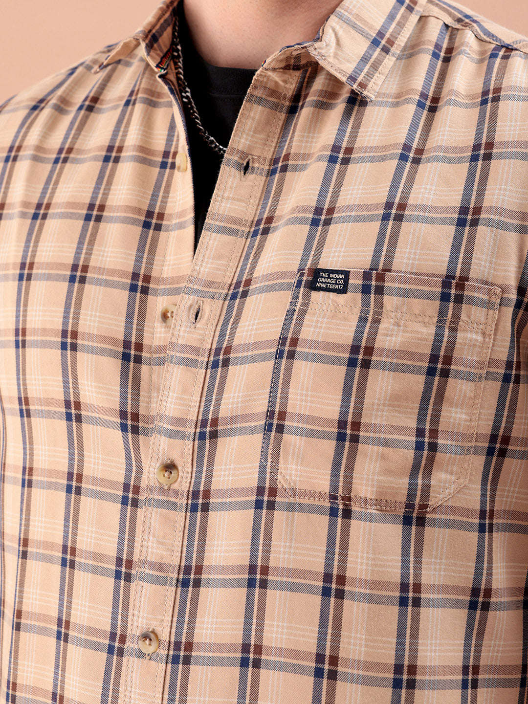 Shop Men's Checked Slim Fit Shirt Online.