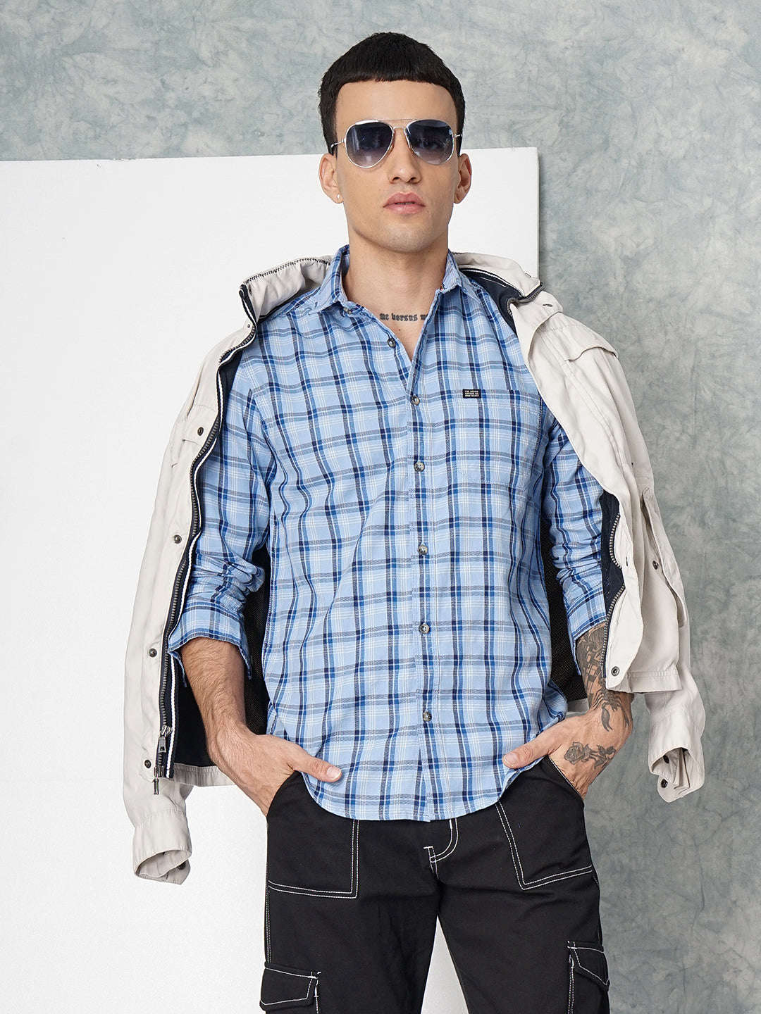 Shop Men Checked Shirt Online.