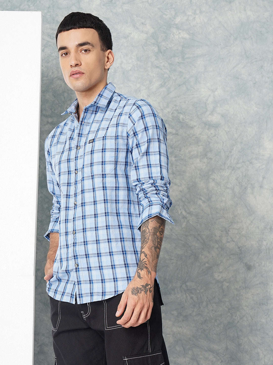 Shop Men Checked Shirt Online.