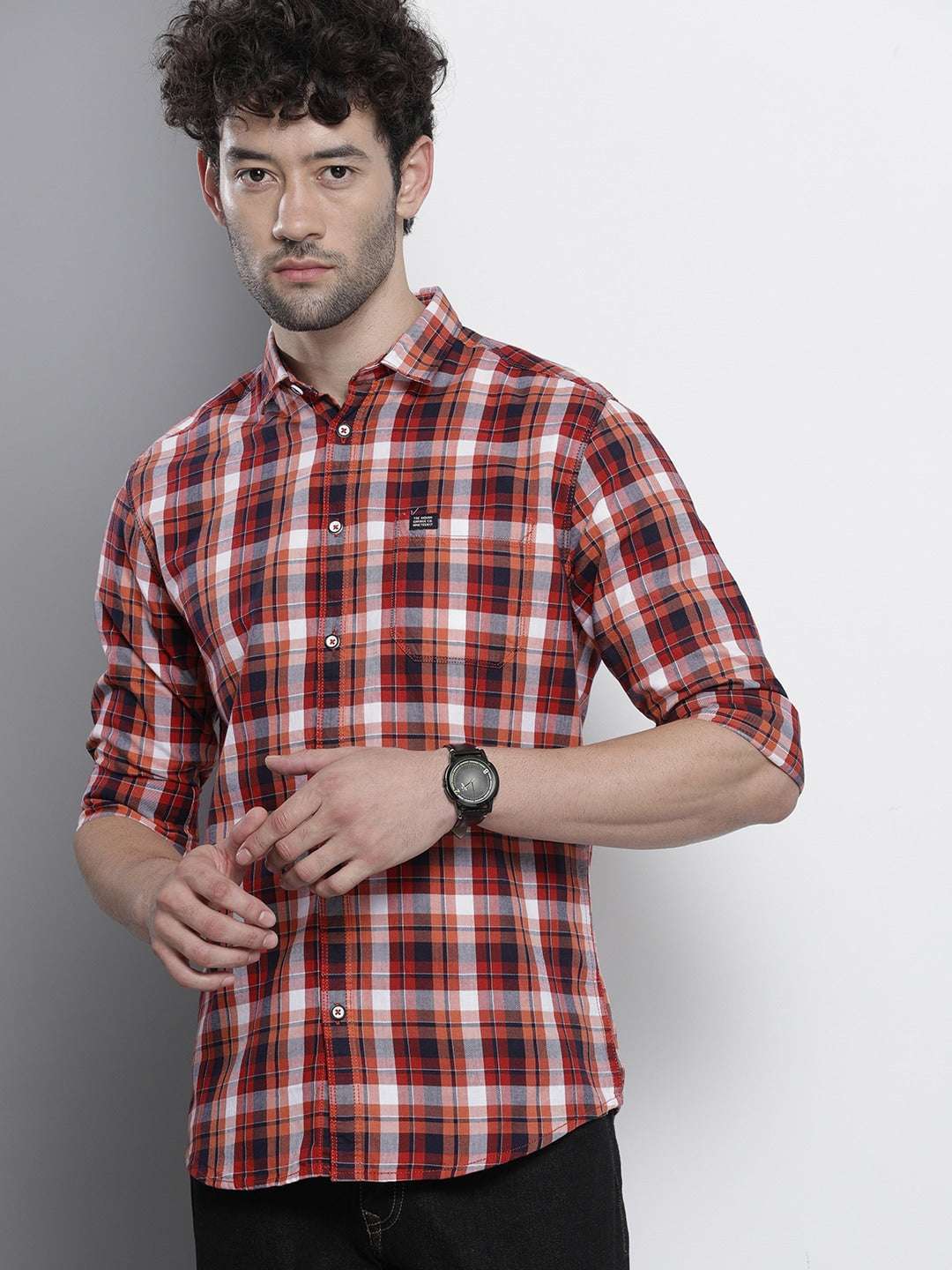 Shop Men Checked Shirt Online.