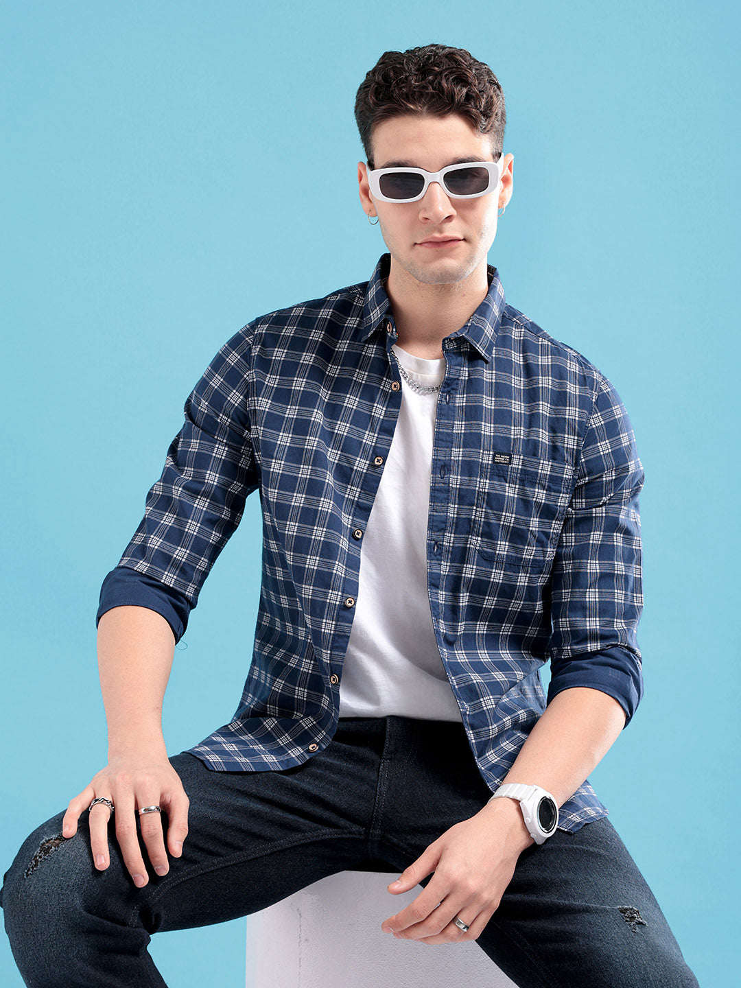 Shop Men Checks Shirt Online.