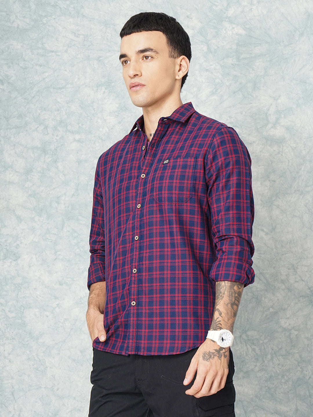 Shop Men Checks Shirt Online.