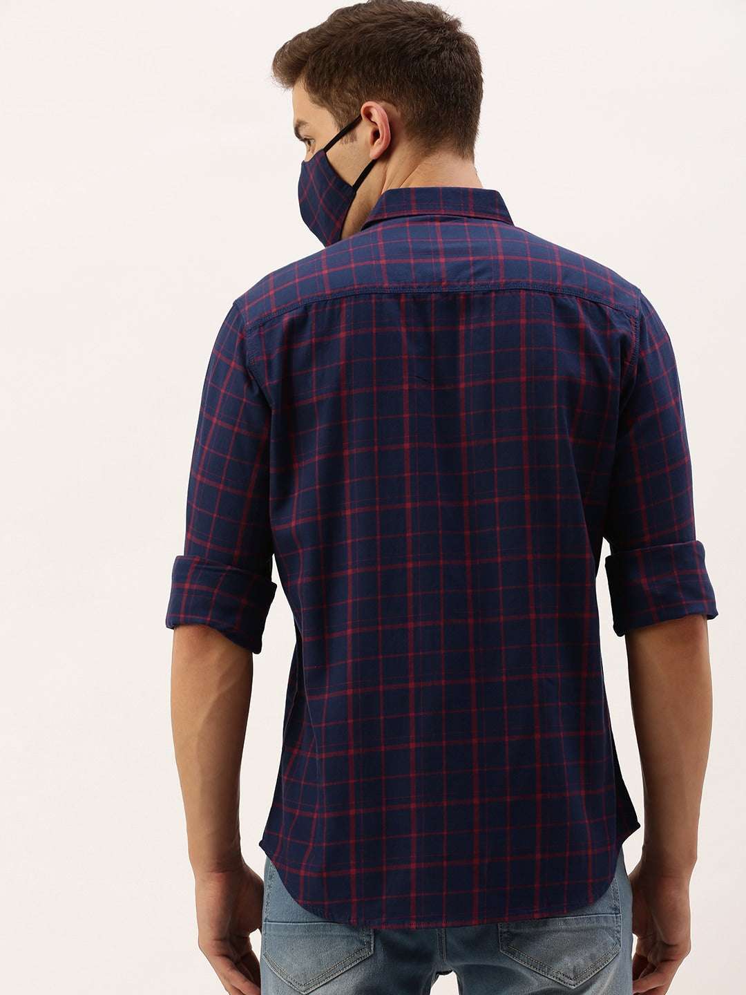 Shop Men's Checked Slim Fit Shirt Online.