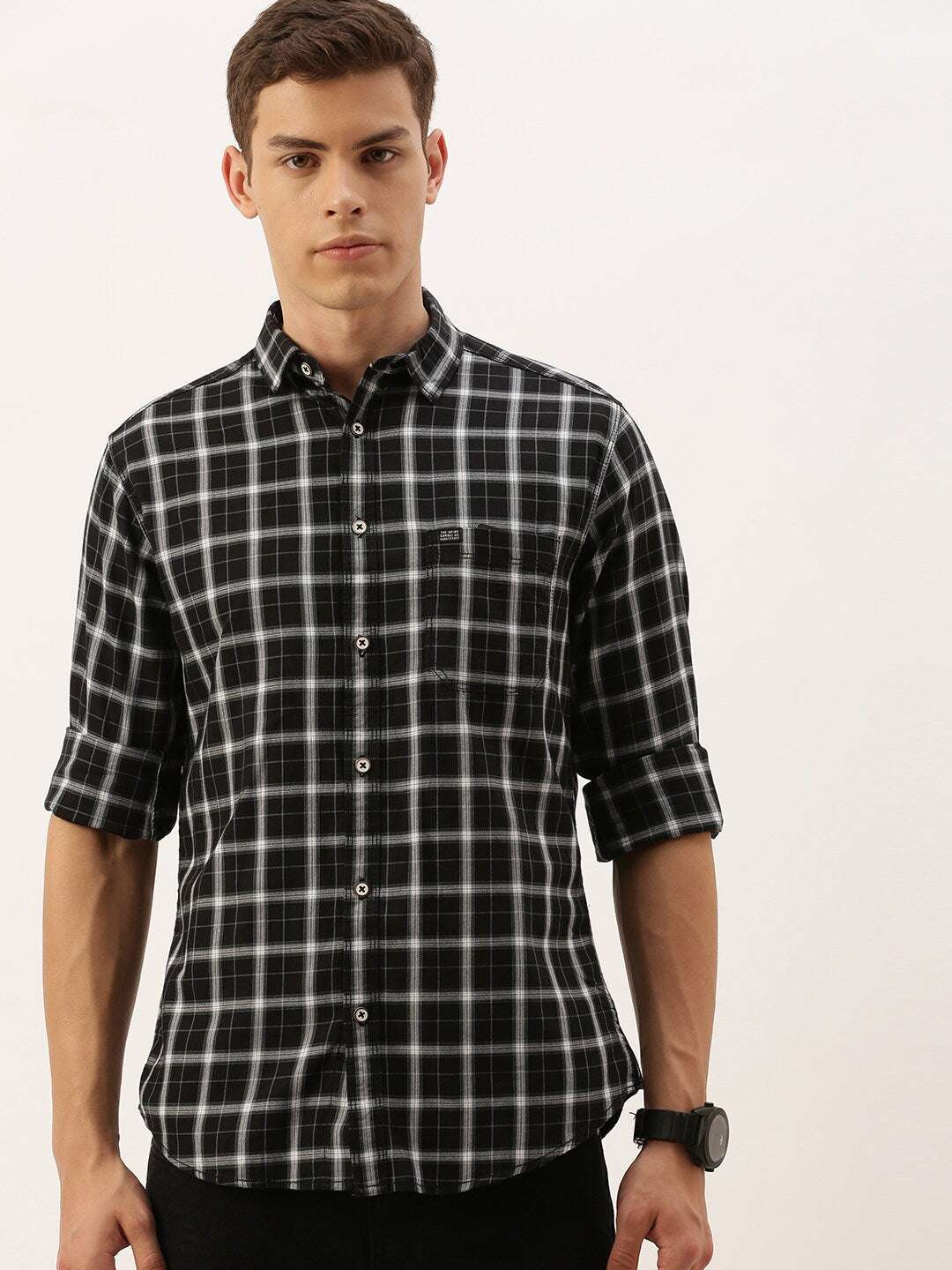 Shop Men Checked Shirt Online.