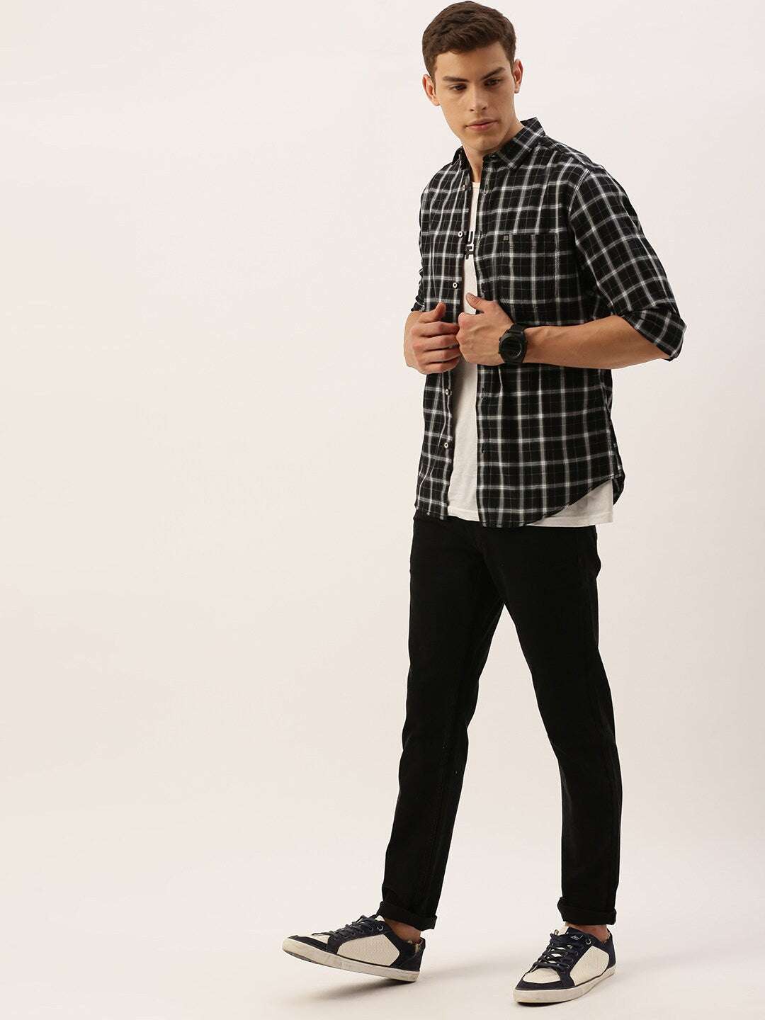 Shop Men Checked Shirt Online.