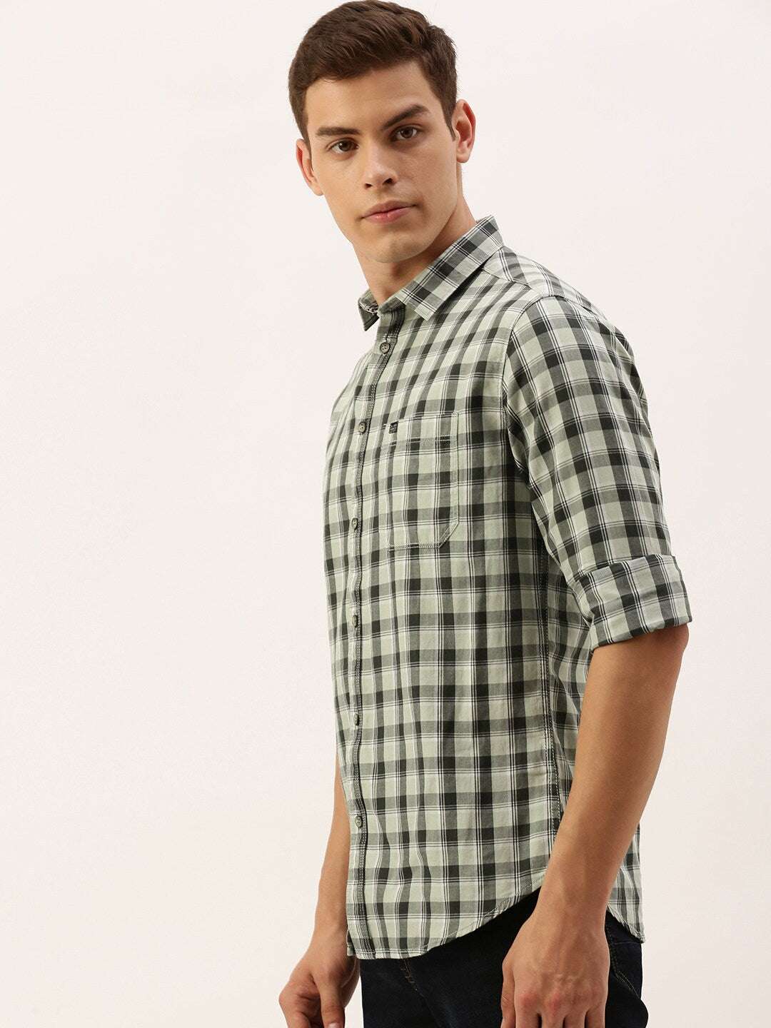 Shop Men Checked Shirt Online.