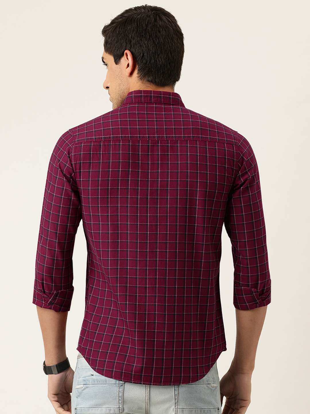 Shop Men's Checked Slim Fit Shirt Online.