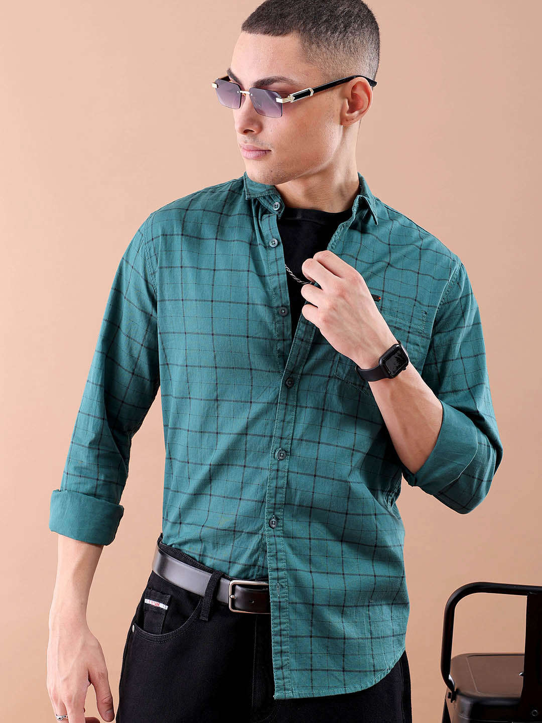 Shop Men Checks Shirt Online.