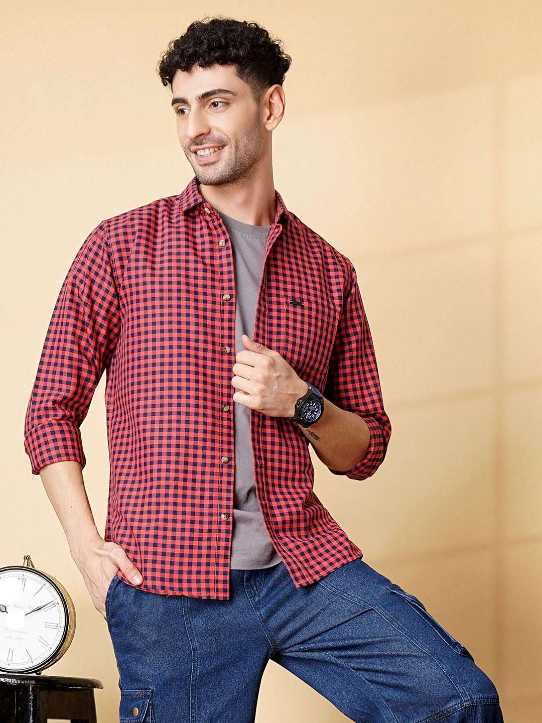 Shop Men Checks Shirt Online.