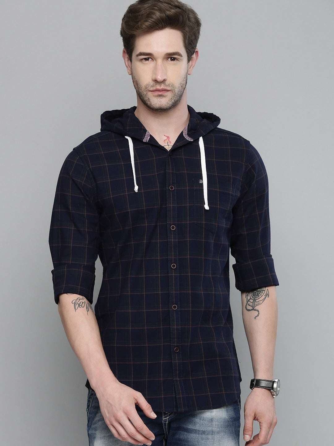 Shop Men Checked Shirt Online.