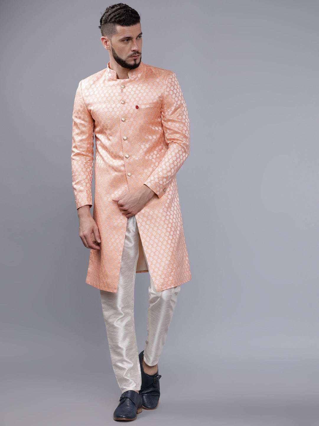 Shop Men Jacquard Sherwani Online.