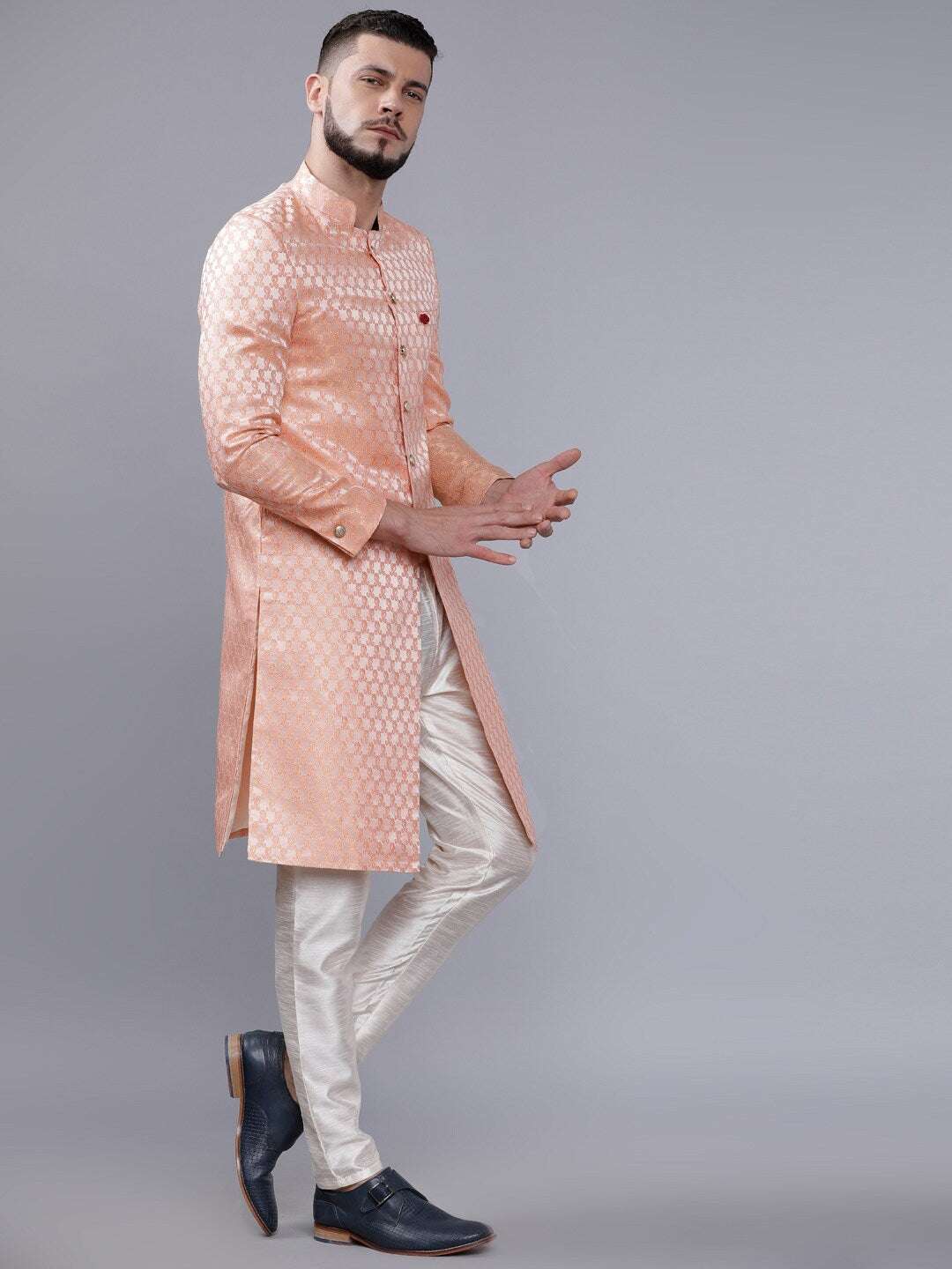 Shop Men Jacquard Sherwani Online.