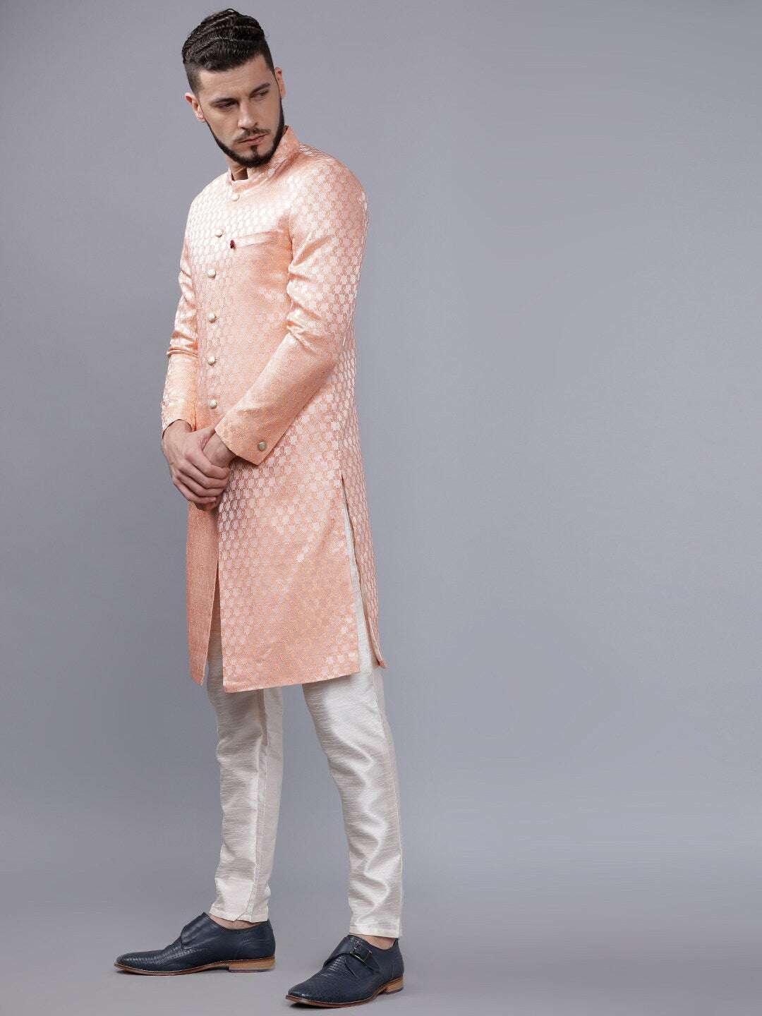 Shop Men Jacquard Sherwani Online.