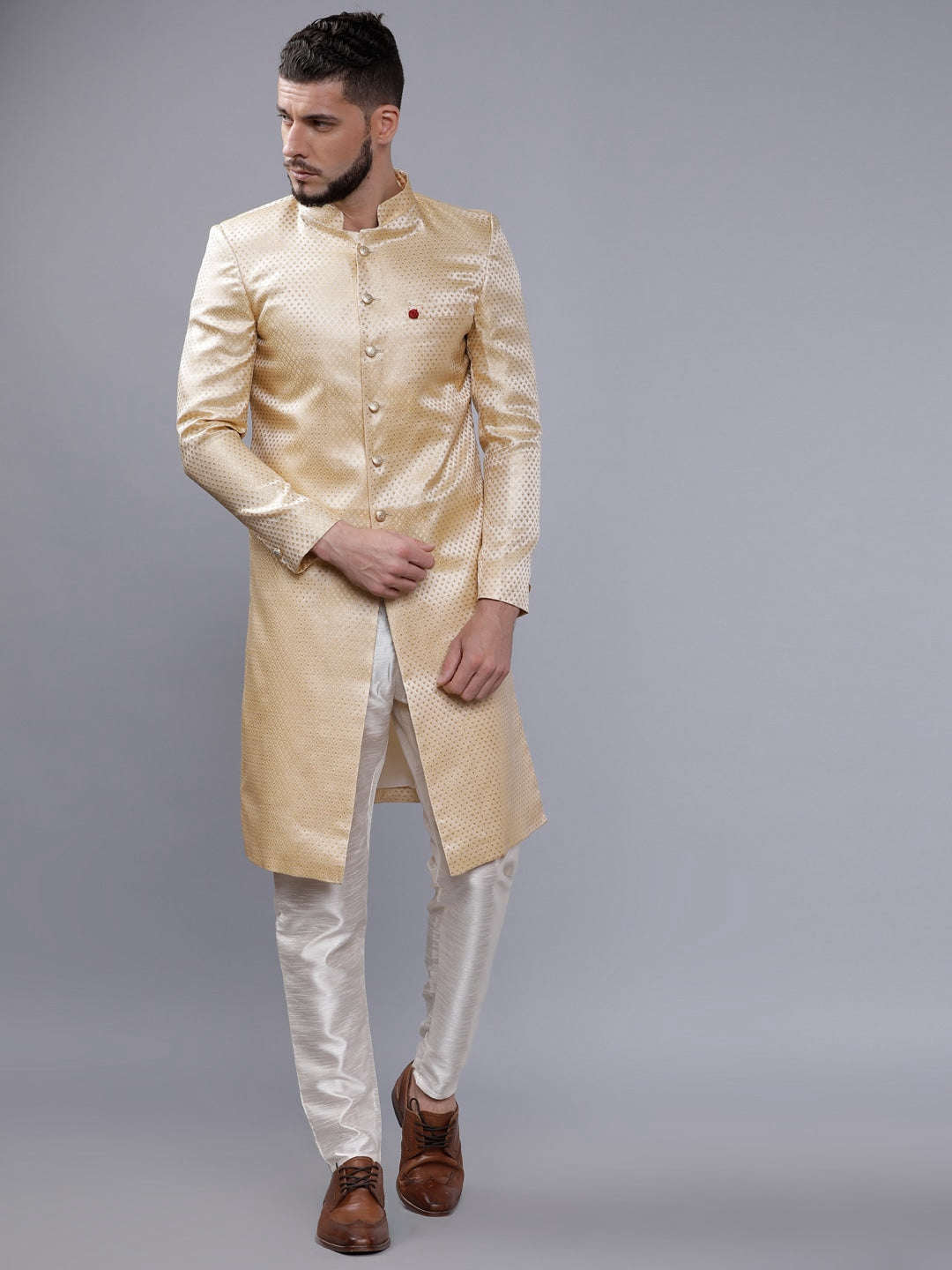 Shop Men Jacquard Sherwani Online.