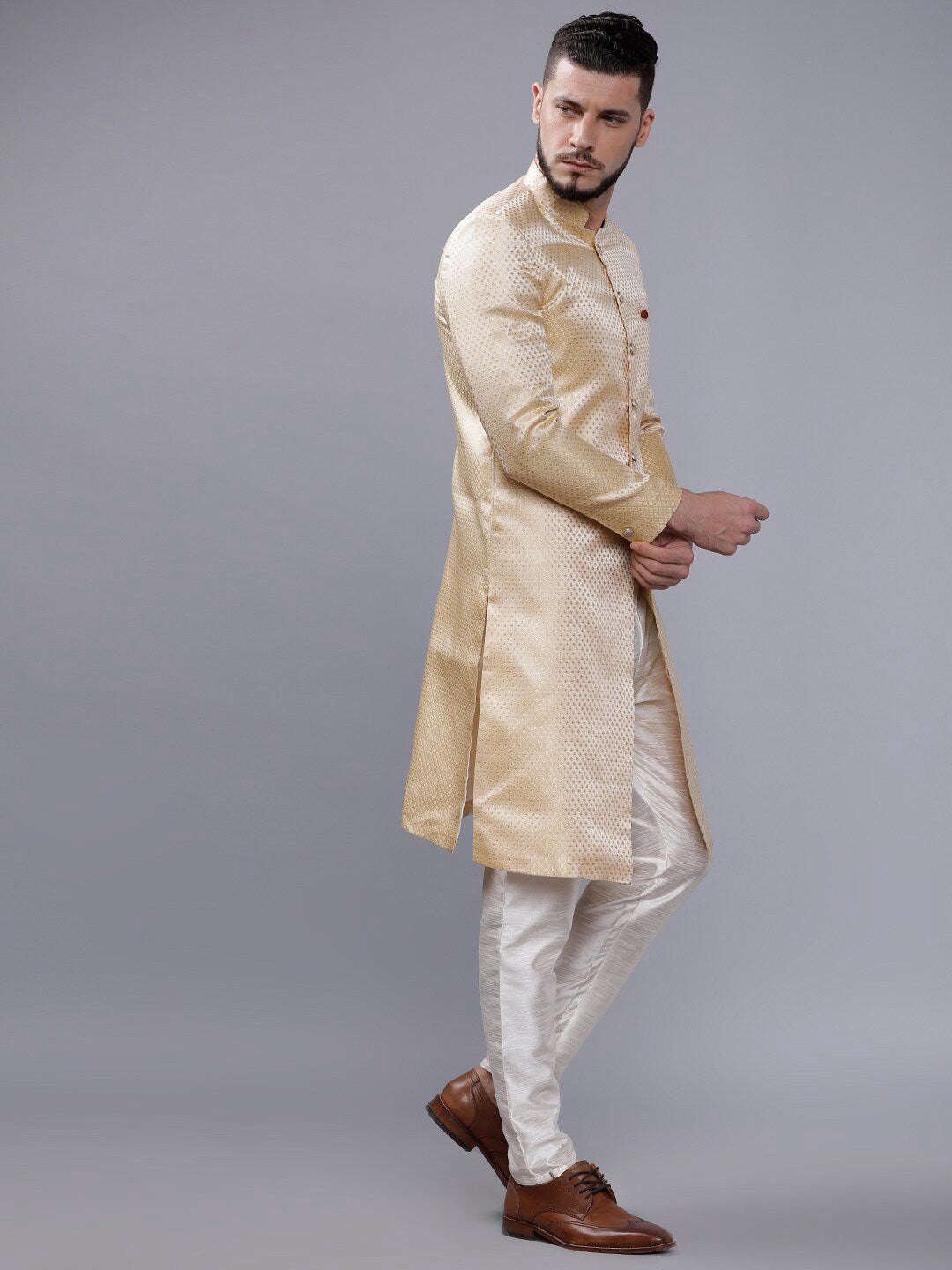 Shop Men Jacquard Sherwani Online.