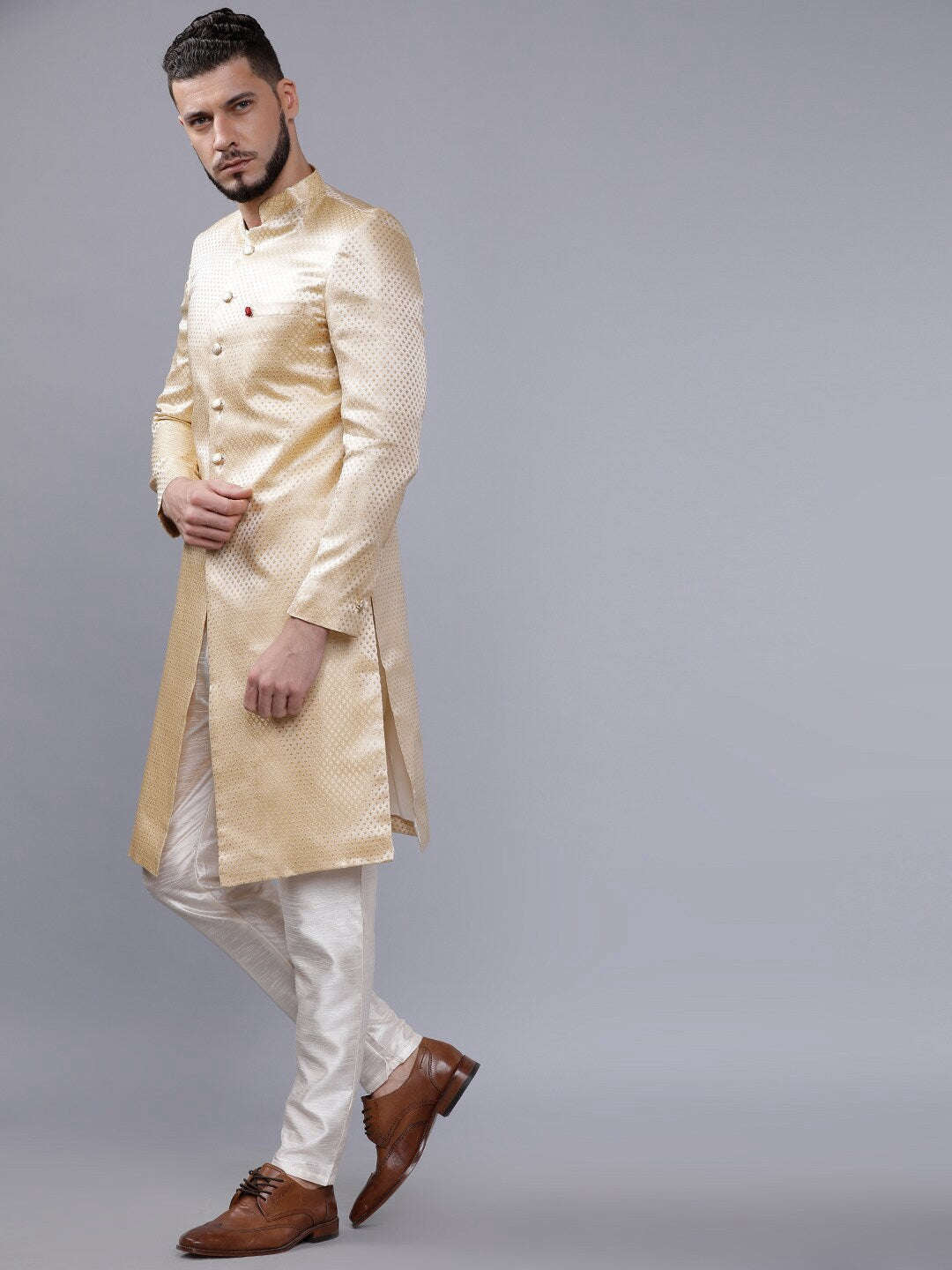 Shop Men Jacquard Sherwani Online.