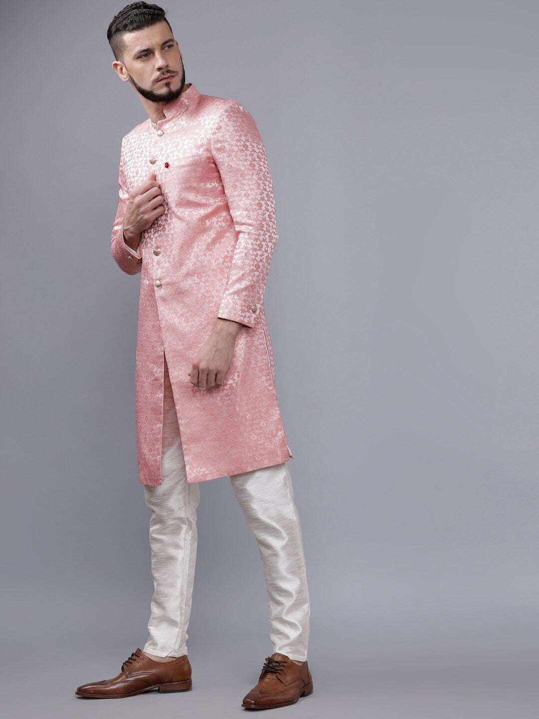 Shop Men Jacquard Sherwani Online.