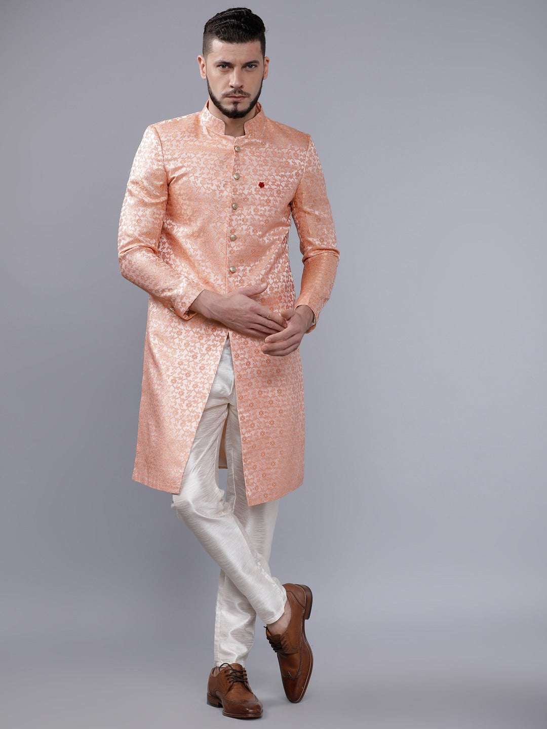 Shop Men Jacquard Sherwani Online.