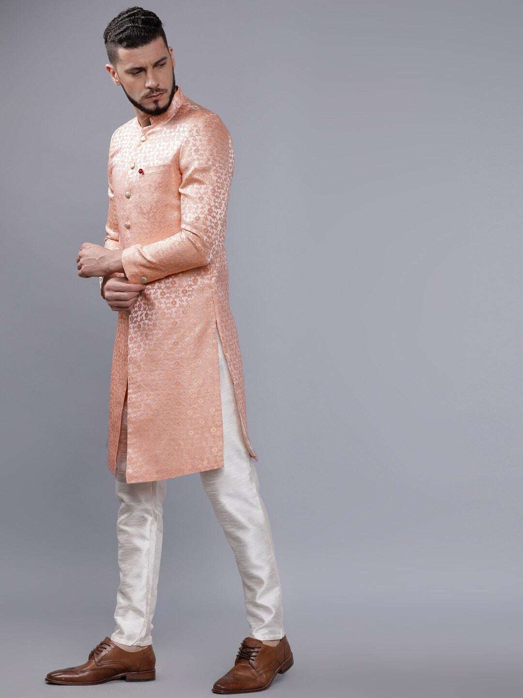 Shop Men Jacquard Sherwani Online.