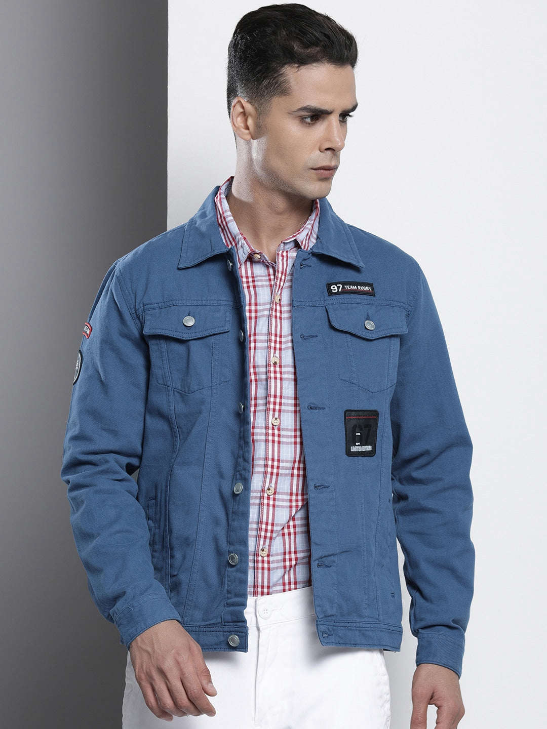 Shop Men Drill Trucker Jacket Online.