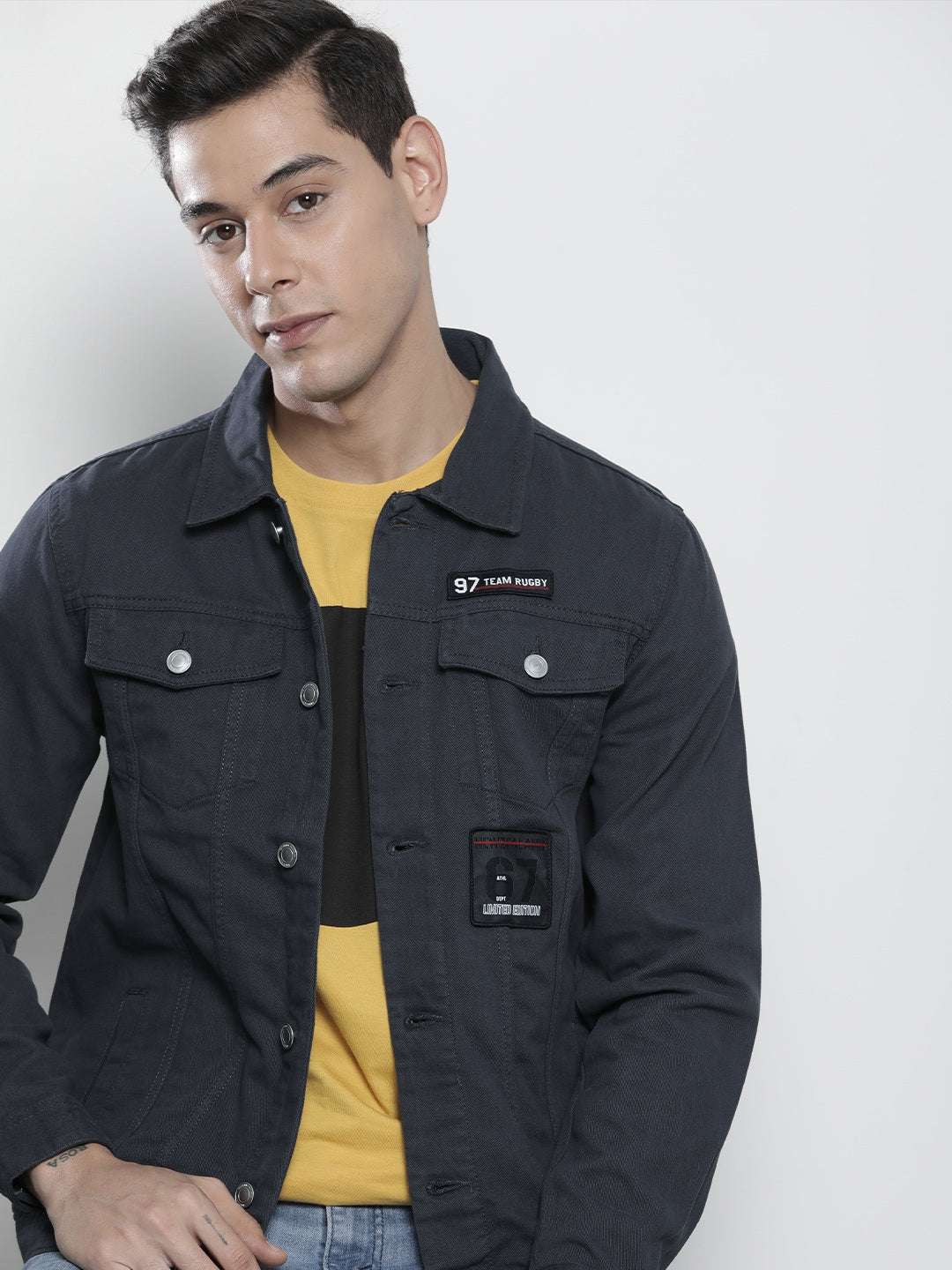 Shop Men Drill Trucker Jacket Online.