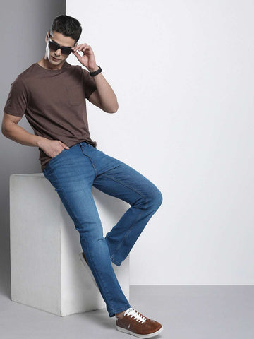 Shop Men G-Noah Distress Boot Cut Fit Jeans Online.
