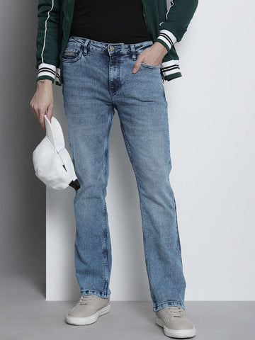 Shop Men G-Noah Distress Boot Cut Fit Jeans Online.