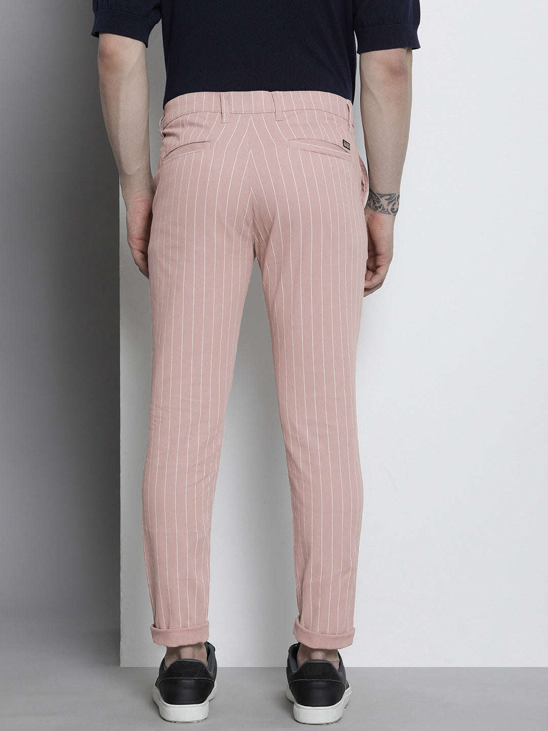 Shop Men Striped Chino Pants Online.