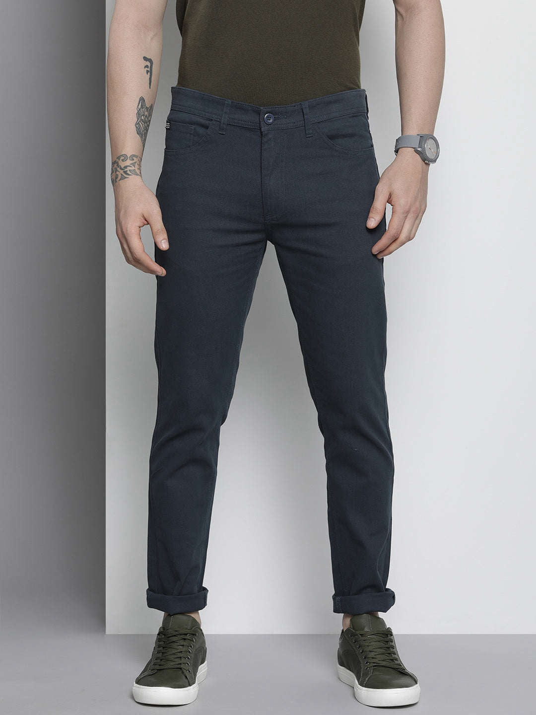 Shop Men Five Pocket Chino Online.