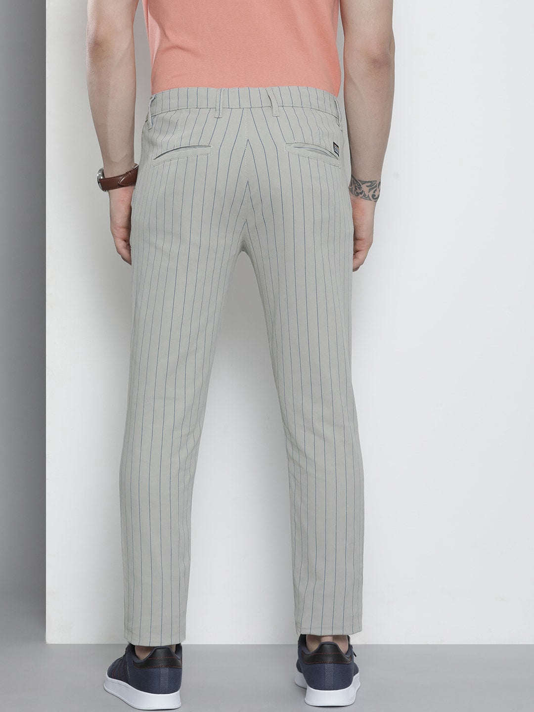 Shop Men Striped Chino Pants Online.