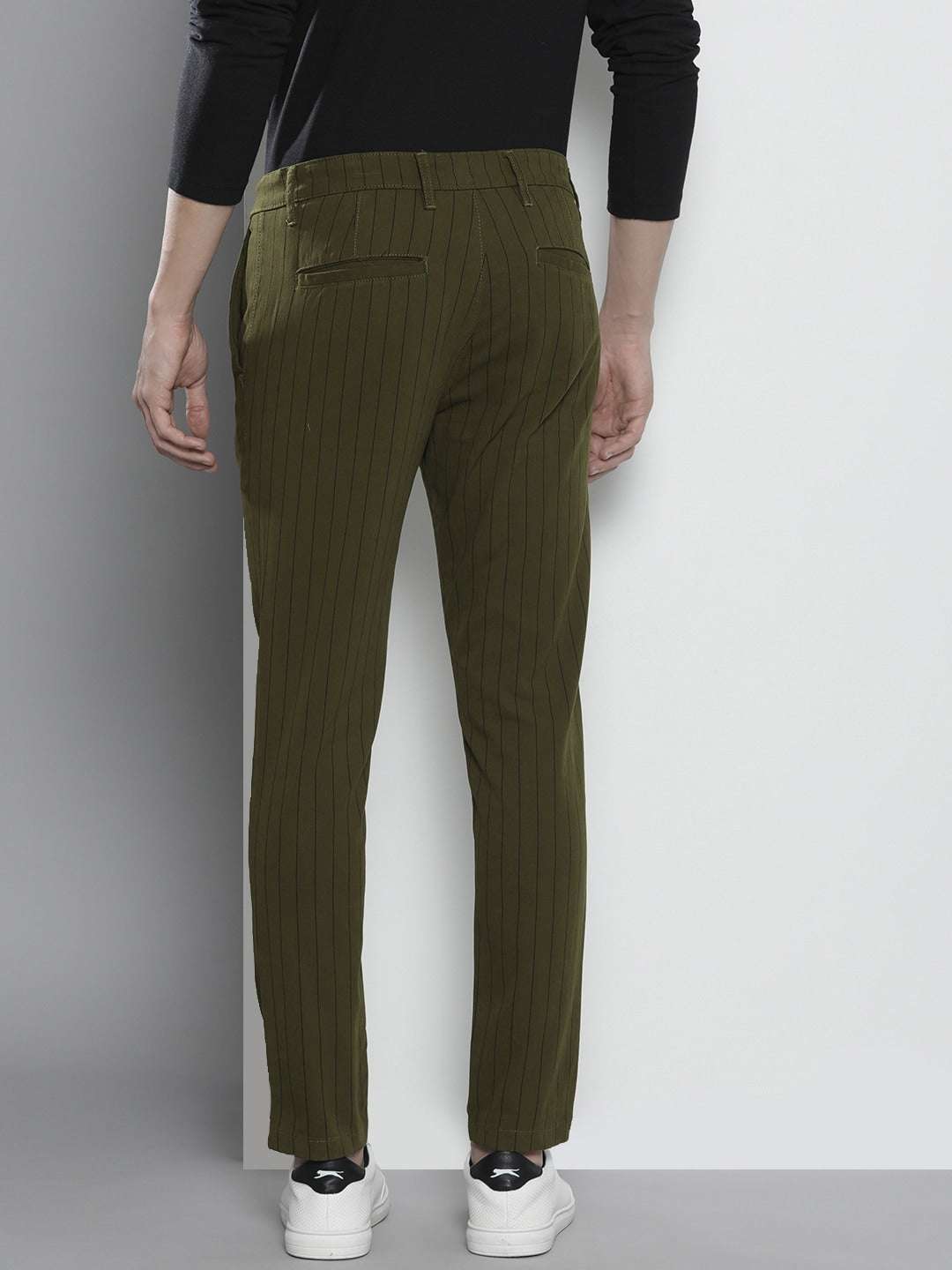 Shop Men Striped Chino Pants Online.