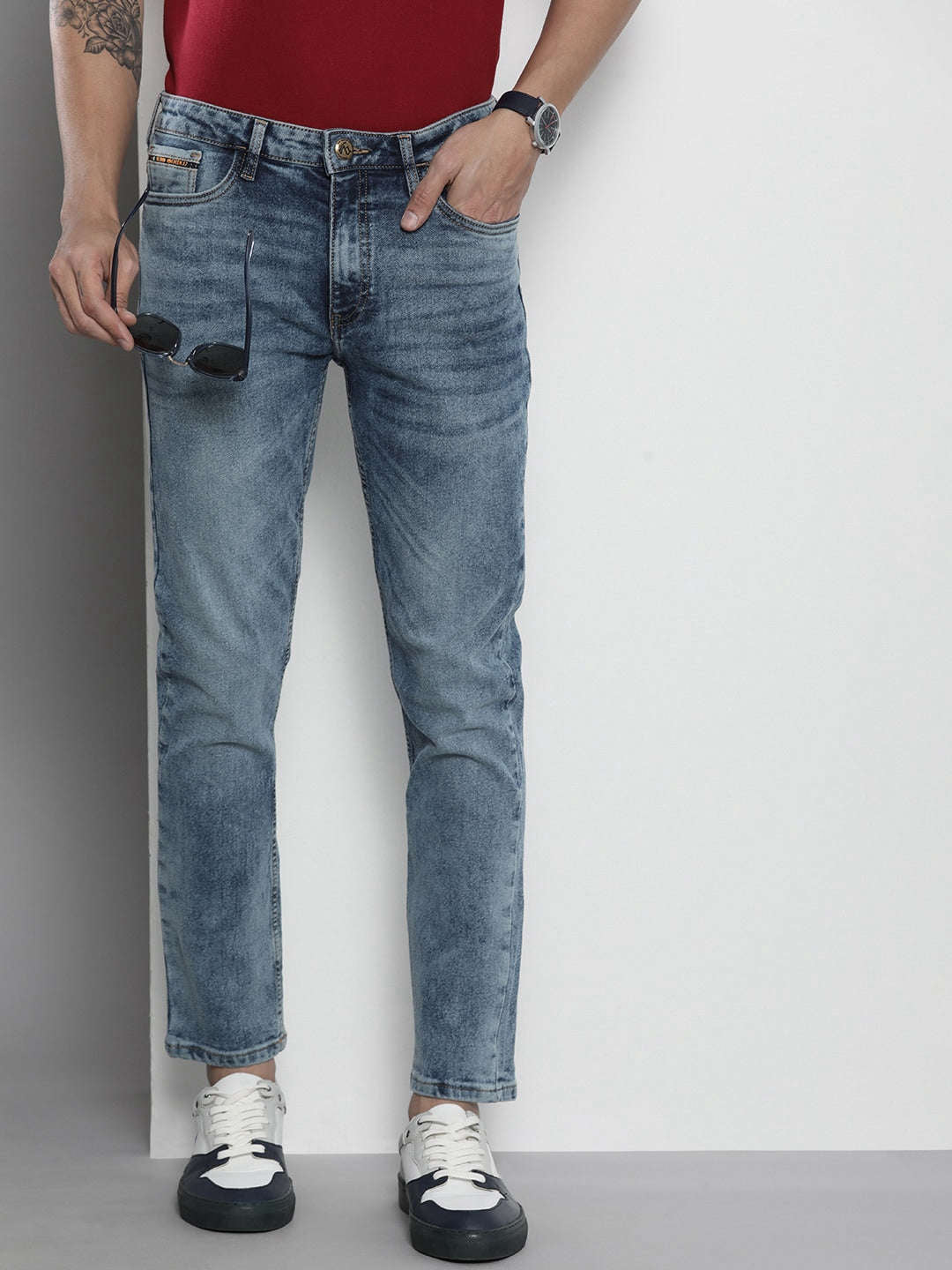 Shop Men Tie-Dye Denim Jeans Online.