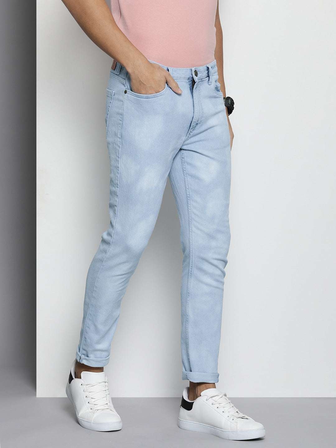 Shop Men Tie-Dye Slim Fit Jeans Online.