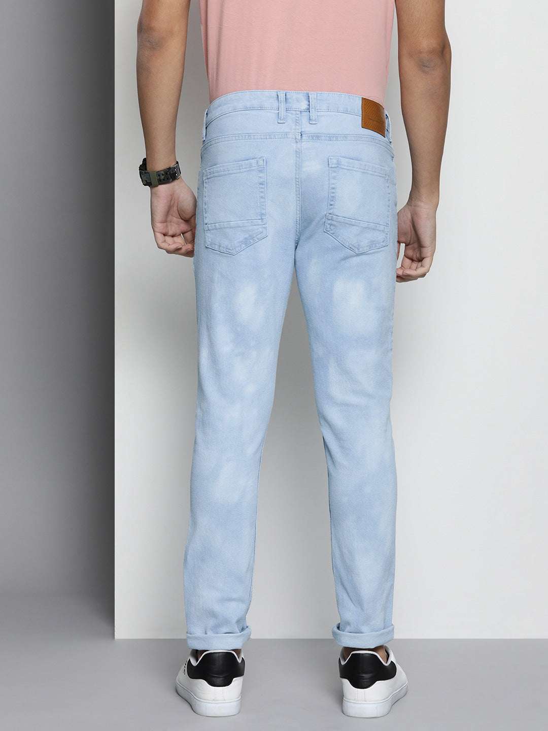 Shop Men Tie-Dye Slim Fit Jeans Online.