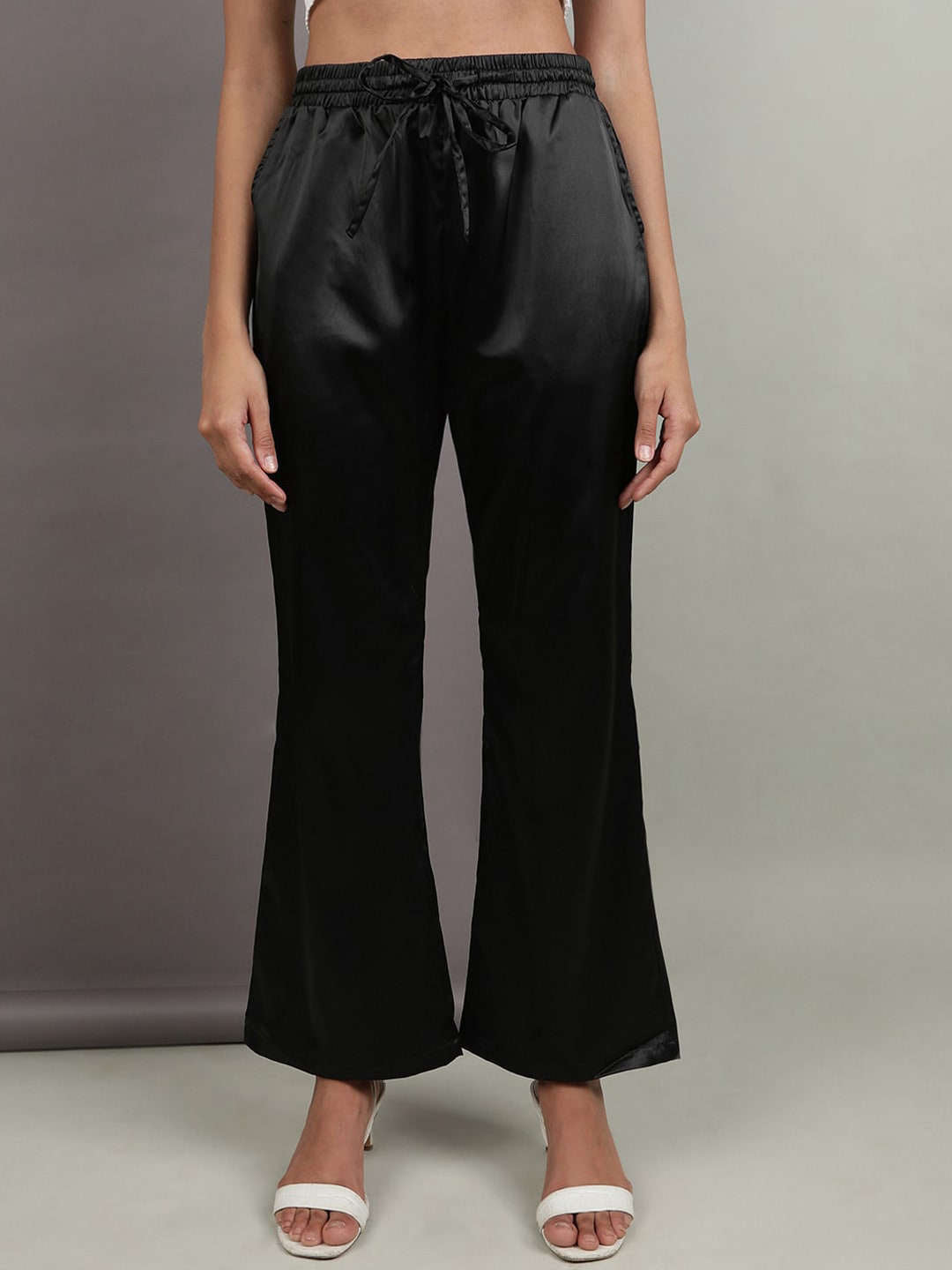 Shop Women Elasticated Satin Trouser Online.